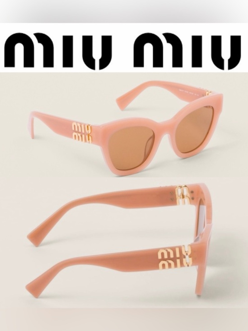 Miu Miu Glimpse Sunglasses - Cat Eye Pink Cat-Eye Sunglasses $530